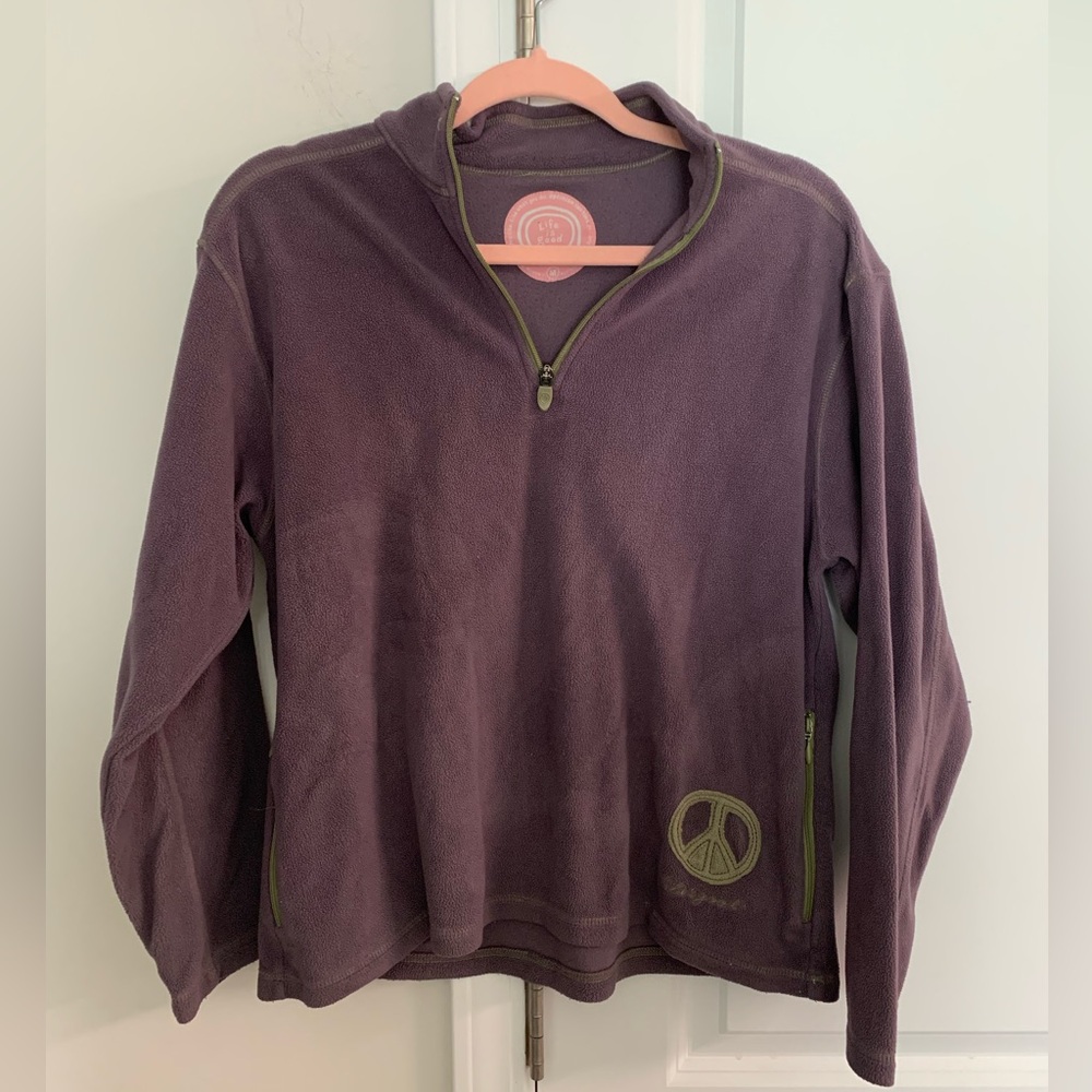 Life is Good Fleece Pullover Size M